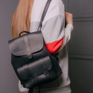 Women Leather Backpack,Leather School rucksack