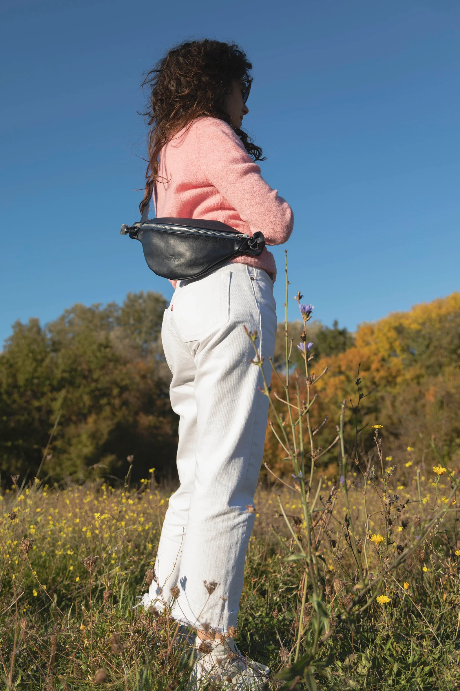 Leather belt bag for women - Image 3