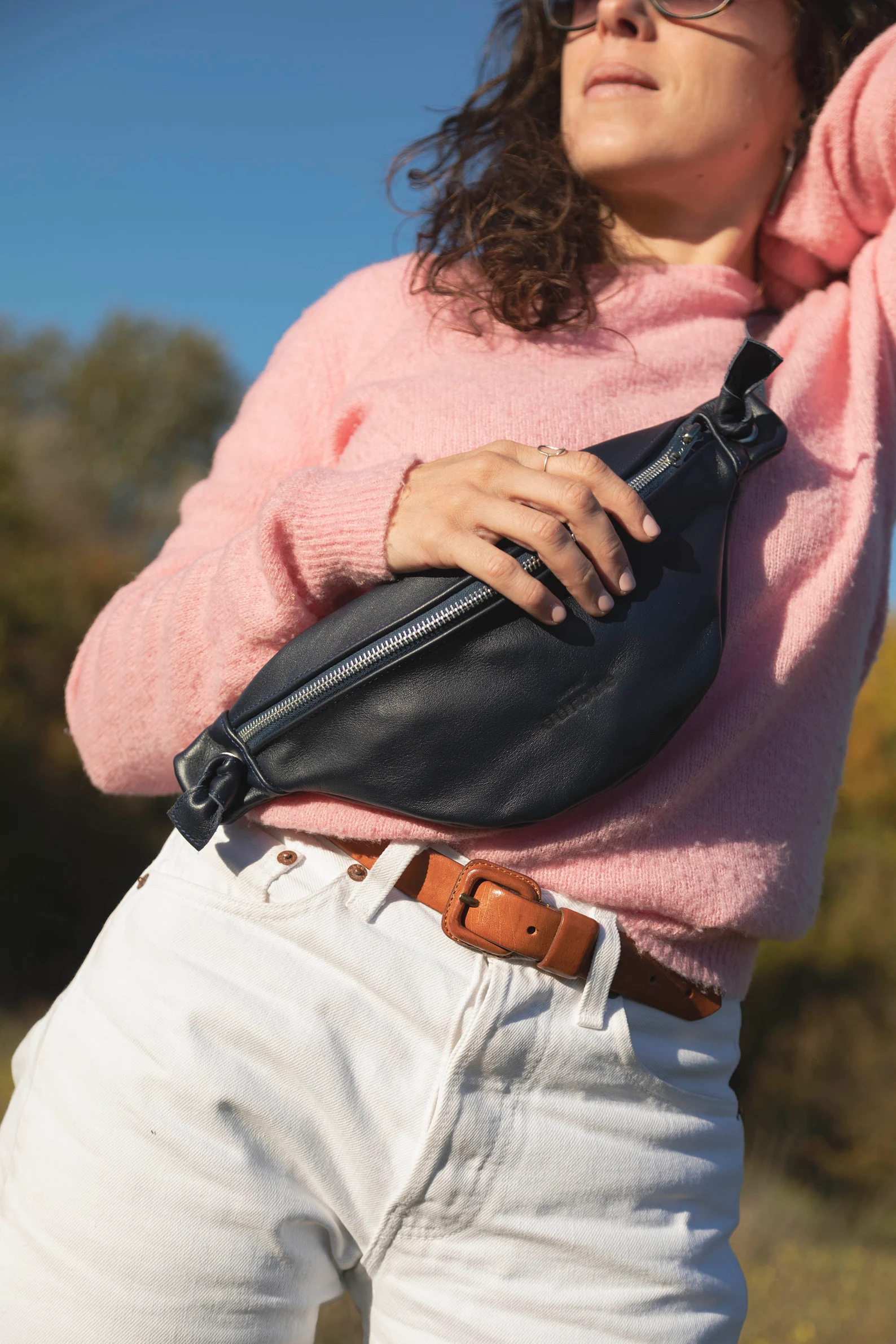 Leather belt bag for women - Image 8