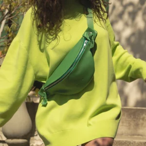 Leather belt bag for women