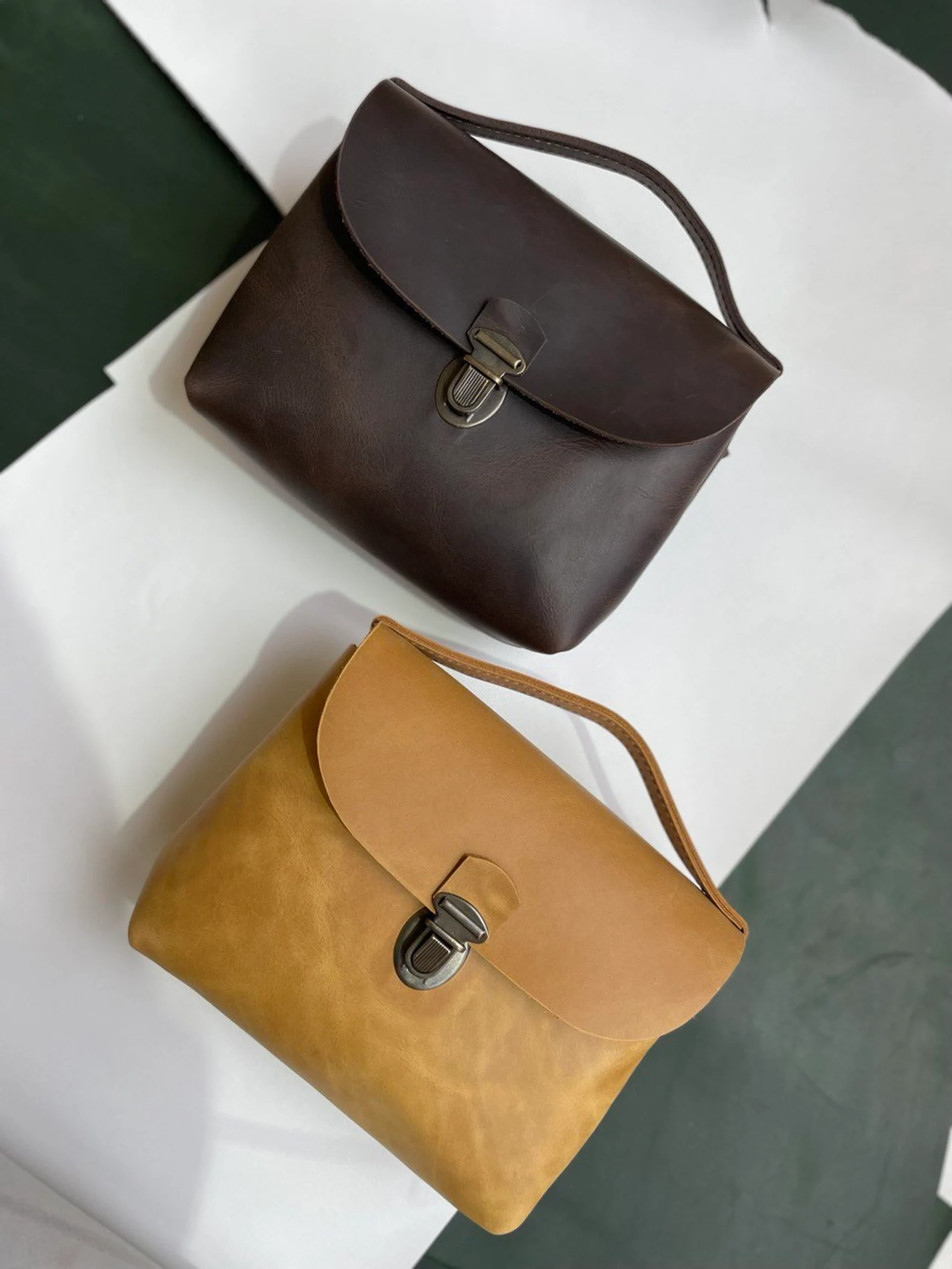 Mini Leather crossbody bag,Women city Bag - Image 7