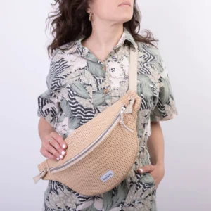 XL banana bag, chest bag, Coral colored belt bag