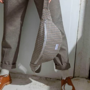 Banana Nina - Prince of Wales pattern fabric Brown