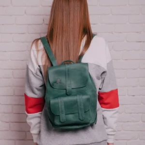 Alternative view of Brown Women Leather Backpack,School rucksack,Satchel Leather