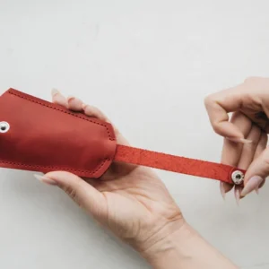 Alternative view of Leather key holder,keychain, key pouch