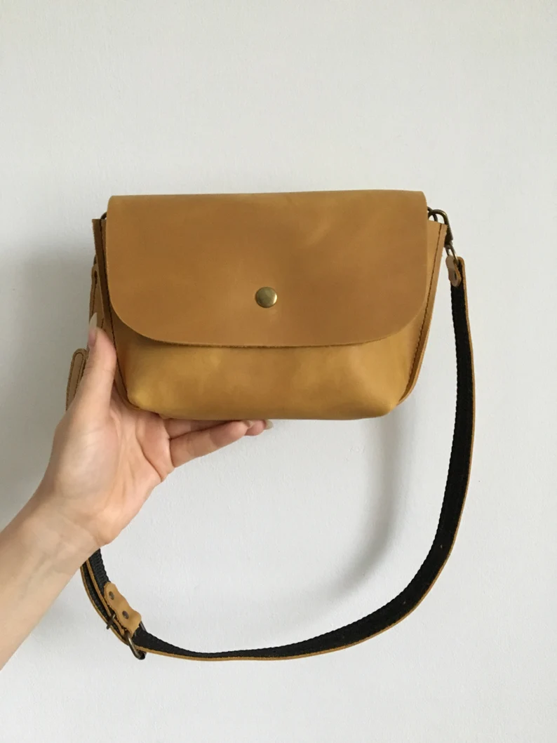 Leather Belt Bag Leather Fanny Pack Crossbody Bag - Image 8