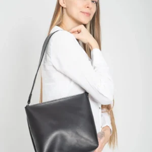 Black Leather Crossbody Bag Women Shoulder Bag Mini Bag