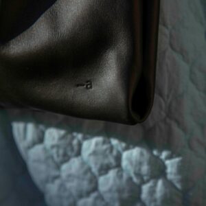 Leather bag for women, black leather